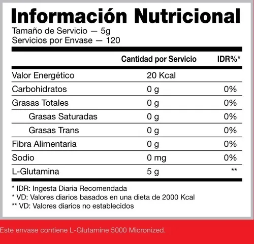 L-GLUTAMINE 100% MICRONIZED 300G