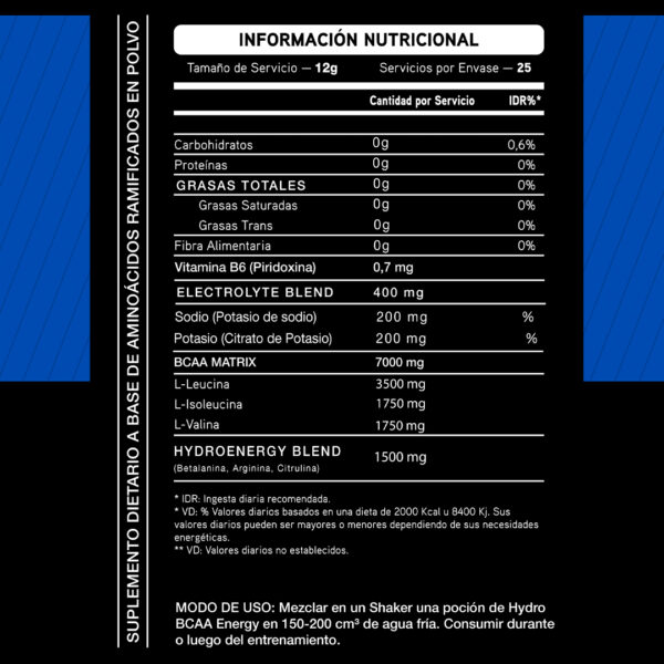 HYDRO BCAA ENERGY 300G