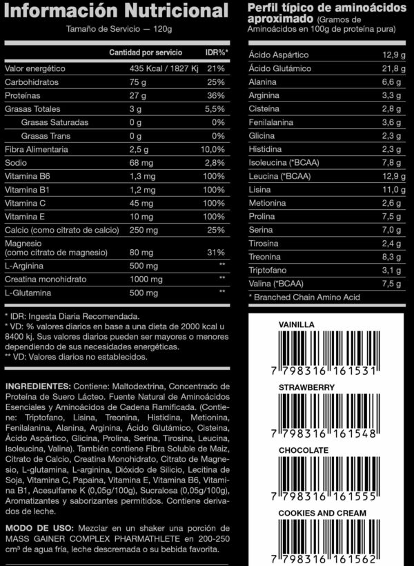 MASS GAINER COMPLEX 5LBS