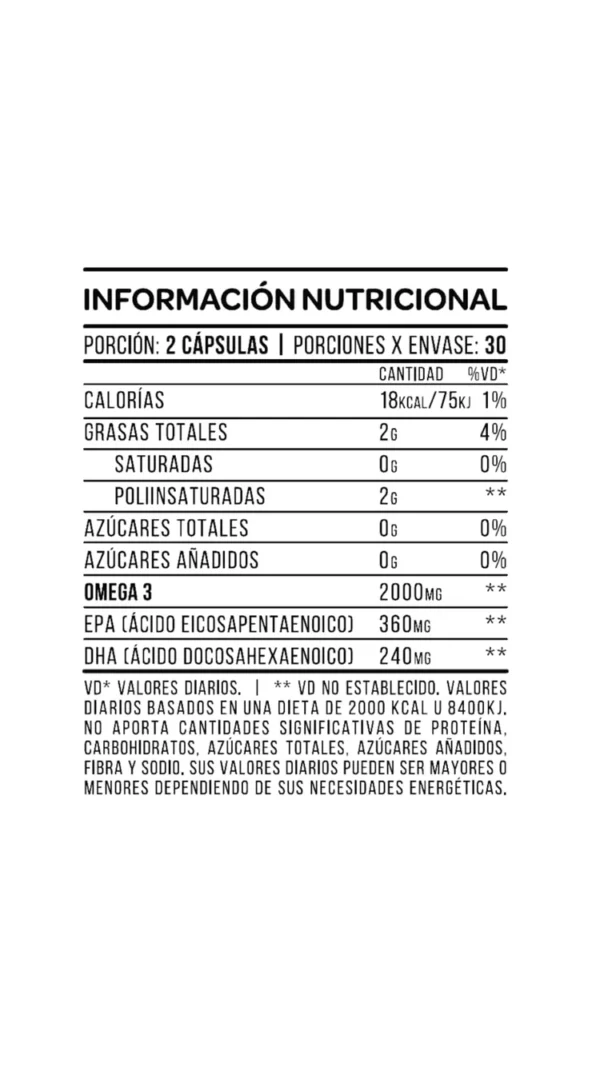 OMEGA 3 1000MG 60 CAP
