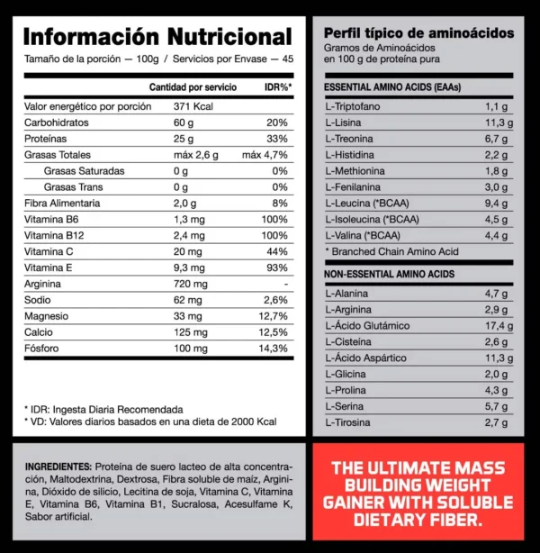 MASS GAINER FUSION 1.5KG